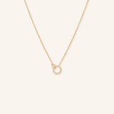 Interlocking Diamond Circle Necklace