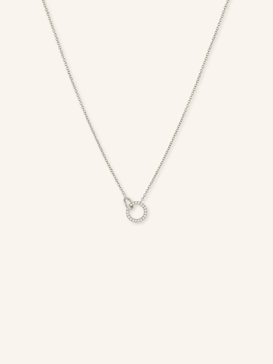 Interlocking Diamond Circle Necklace