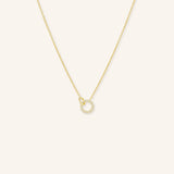 Interlocking Diamond Circle Necklace