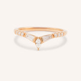 Kurtia Curved Diamond Wedding Band