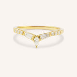 Kurtia Curved Diamond Wedding Band