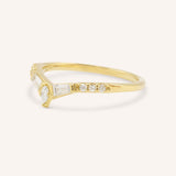 Kurtia Curved Diamond Wedding Band