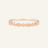 Macy Petite Diamond Milgrain Half Eternity Band