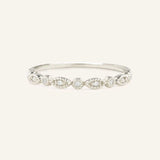 Macy Petite Diamond Milgrain Half Eternity Band