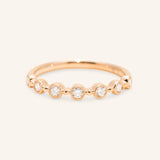 Myrtle Milgrain Diamond Bezel Ring