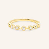 Myrtle Milgrain Diamond Bezel Ring