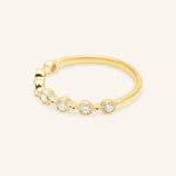 Myrtle Milgrain Diamond Bezel Ring