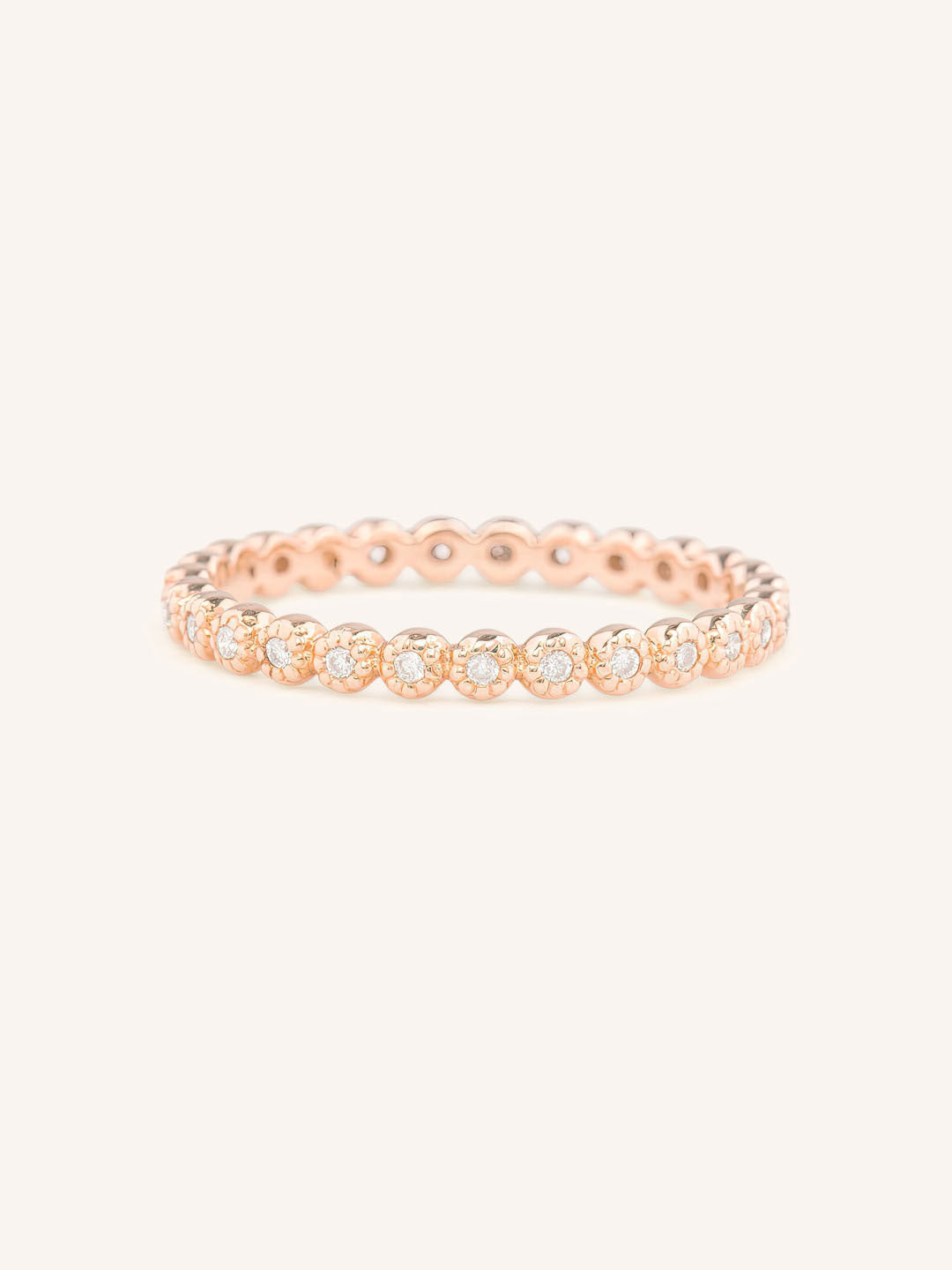 Louise Diamond Milgrain Eternity Band