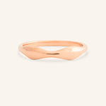 Rose gold Double Embrace gold ring front view on white background