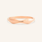 Rose gold Double Embrace gold ring front view on white background