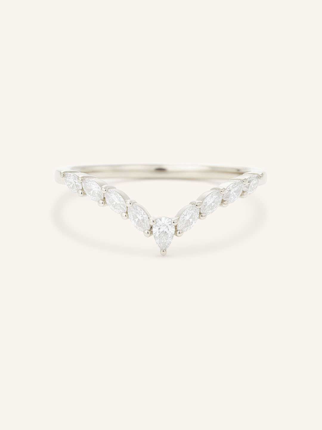 Elise Curved Diamond Wedding Band