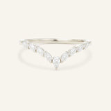 Elise Curved Diamond Wedding Band