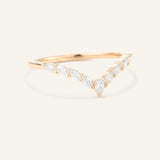 Elise Curved Diamond Wedding Band
