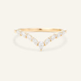 Elise Curved Diamond Wedding Band