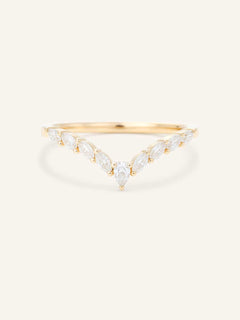 Elise Curved Diamond Wedding Band
