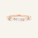 Linwood Diamond Cluster Stackable Wedding Band
