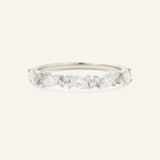 Linwood Diamond Cluster Stackable Wedding Band