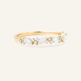 Linwood Diamond Cluster Stackable Wedding Band