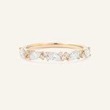 Linwood Diamond Cluster Stackable Wedding Band