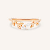 Rudina Leaf Curved Diamond Ring