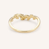 Rudina Leaf Curved Diamond Ring