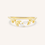Rudina Leaf Curved Diamond Ring