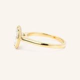 Ophelia Oval Diamond Milgrain Solitaire Engagement Ring