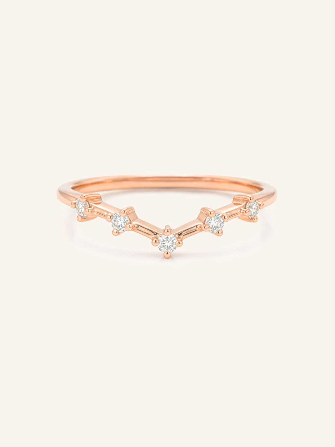 Irena Curved Diamond Wedding Band
