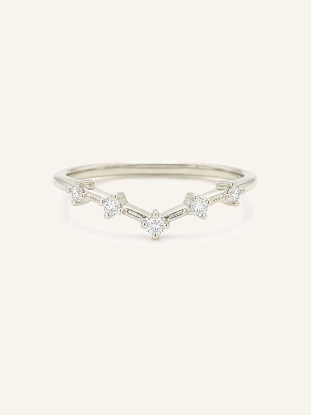 Irena Curved Diamond Wedding Band