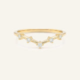 Irena Curved Diamond Wedding Band