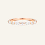 Wrenna Marquise and Round Diamond Wedding Band
