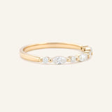 Wrenna Marquise and Round Diamond Wedding Band