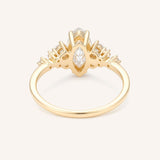 Elestren Marquise Cut Cluster Diamond Engagement Ring
