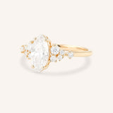 Elestren Marquise Cut Cluster Diamond Engagement Ring
