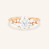 Elestren Oval Cluster Diamond Engagement Ring