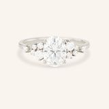 Elestren Oval Cluster Diamond Engagement Ring