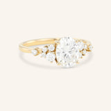 Elestren Oval Cluster Diamond Engagement Ring