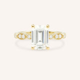 Della Emerald Cut Diamond Engagement Ring