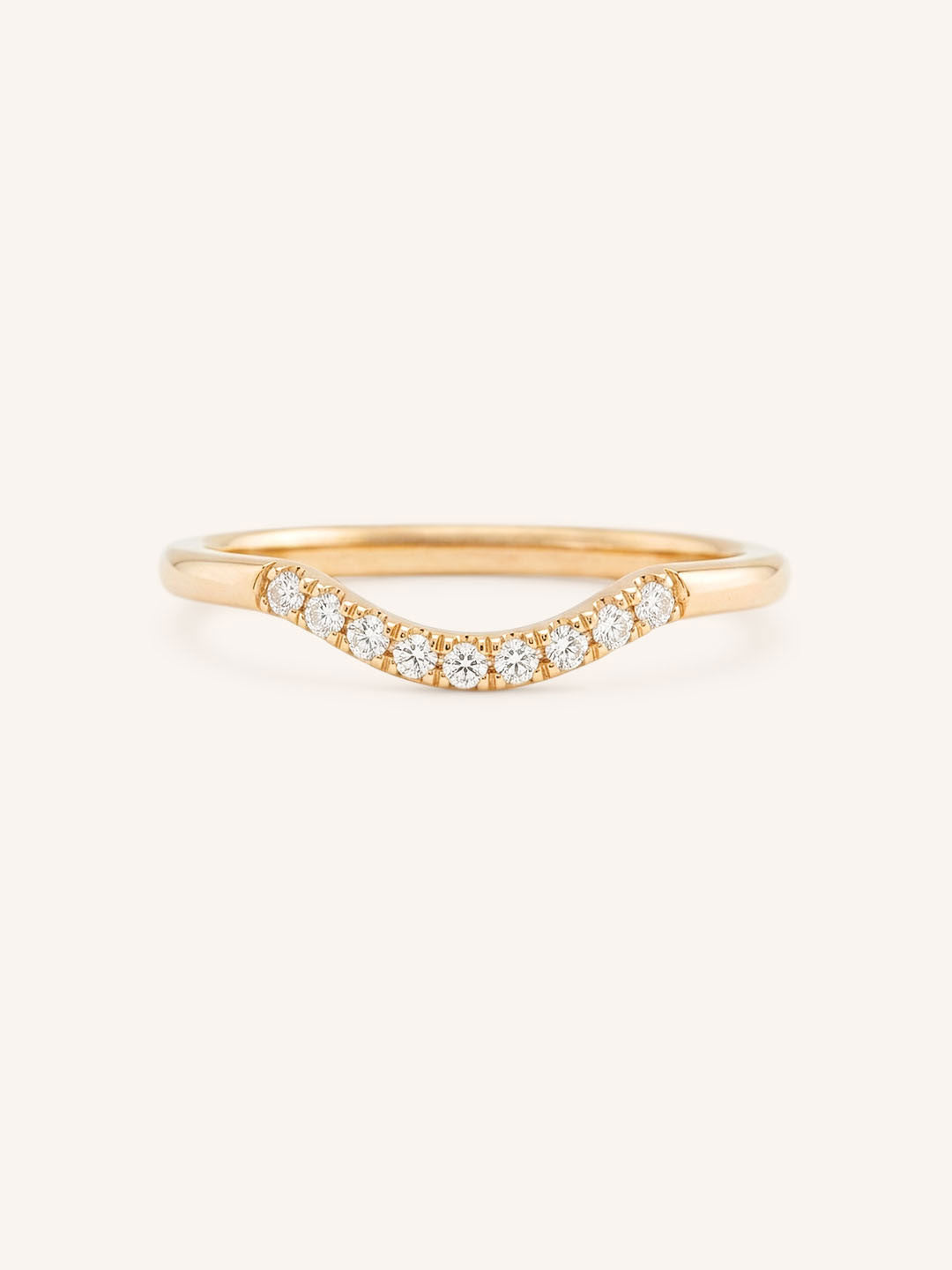 Vista Curved Diamond Wedding Band