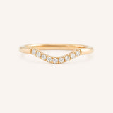 Vista Curved Diamond Wedding Band