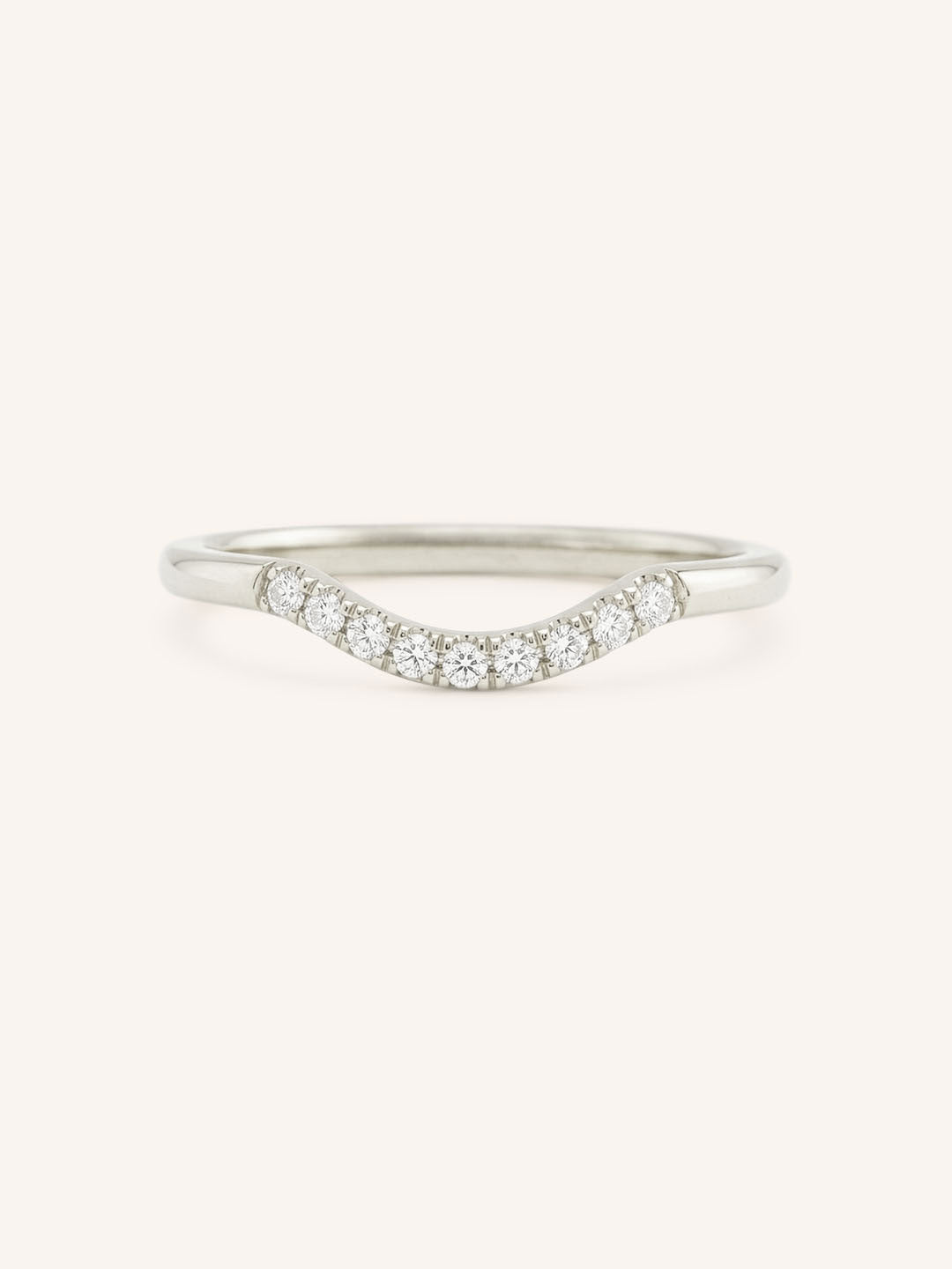 Vista Curved Diamond Wedding Band