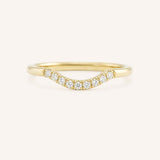 Vista Curved Diamond Wedding Band