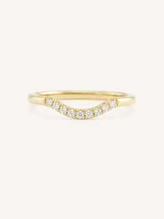 Vista Curved Diamond Wedding Band