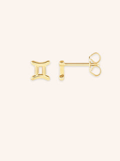 Zodiac "Gemini" Stud Earrings