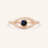 Evil Eye Sapphire Diamond Ring