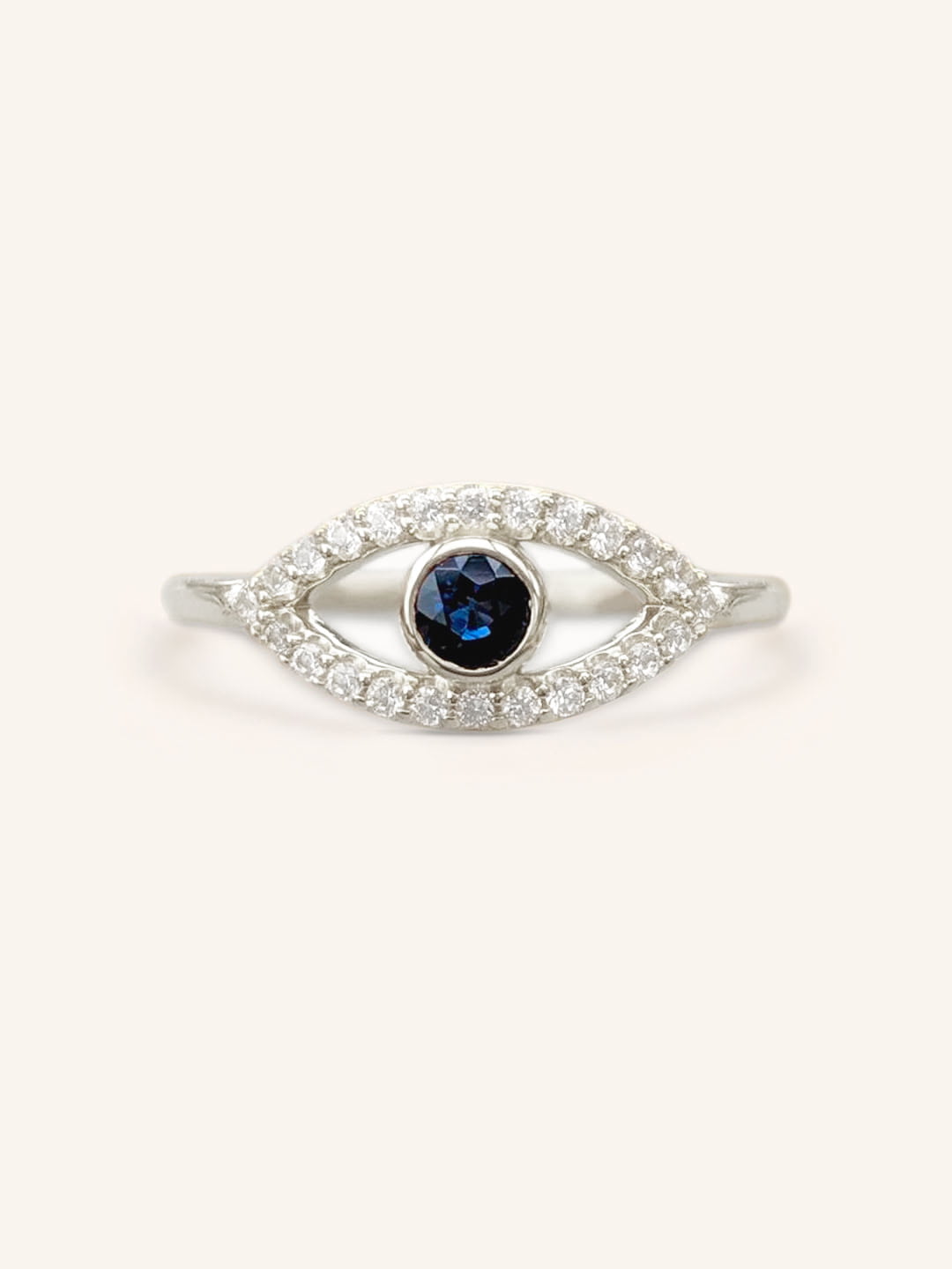 Evil Eye Sapphire Diamond Ring