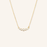 Peas in a Pod Graduated Bezel Set Diamond Necklace