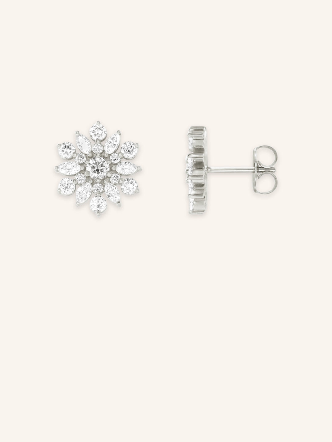 Snowflake Diamond Earrings