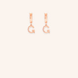 Initial "G" Huggie Earrings