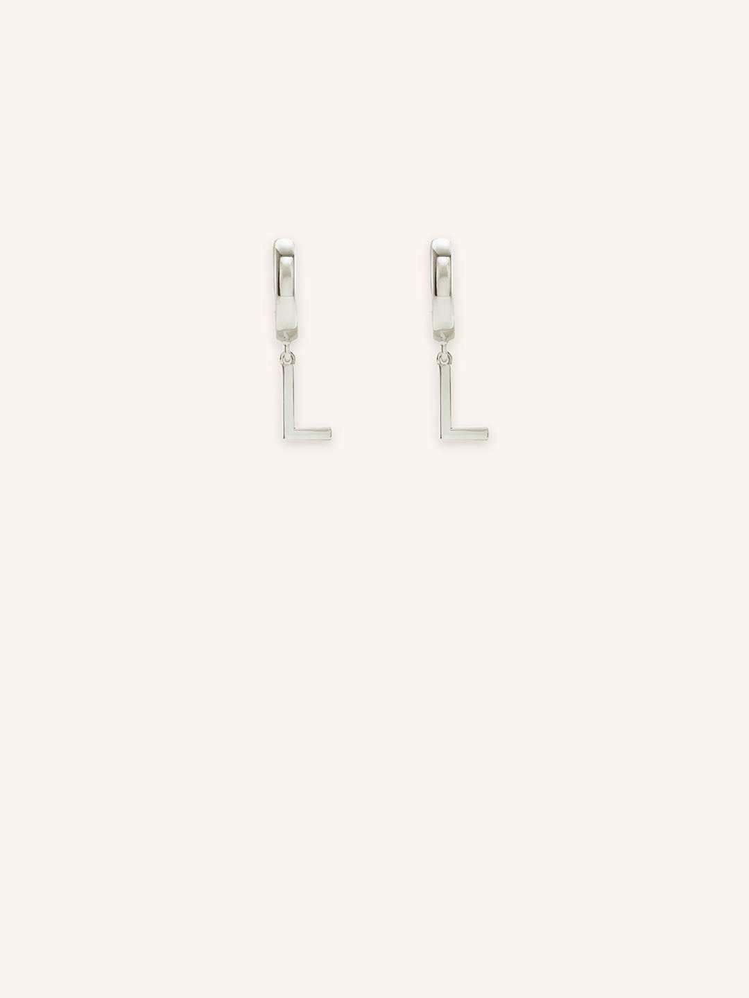 Initial "L" Huggie Earrings